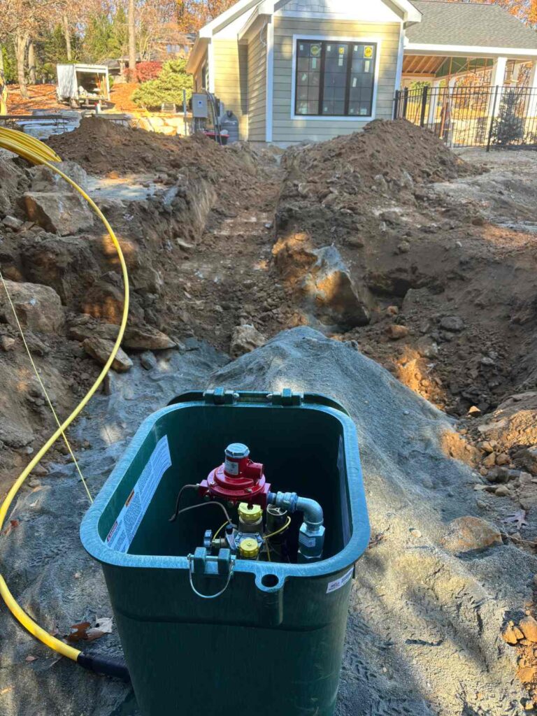 Propane tank installation